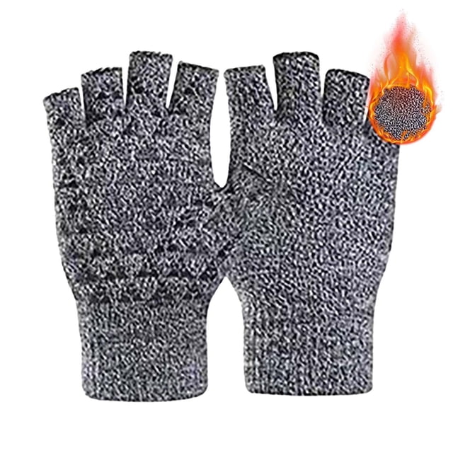 Gants Chauffants USB d'Hiver Gants Chauffants pour Randonnée Conduite Course Cyclisme Gants d'Hiver Gris