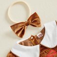 thumbnail image 6 of Cjfdfy Newborn Baby Girl Christmas Romper Gingerbread Man Velvet Long Sleeve Smocked Bubble Bodysuit And Headband Infant Cute My First Christmas Fall Winter Clothes 0-24M, 6 of 9