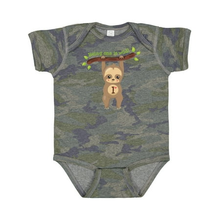 

Inktastic Cute Sloth 1st Birthday Gift Baby Boy or Baby Girl Bodysuit