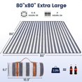 thumbnail image 2 of Manta de picnic extragrande de 80 x 80, impermeable y plegable, de 3 capas, para exteriores, para 6 a 8 adultos, ideal para camping, parque, playa y césped., 2 of 5