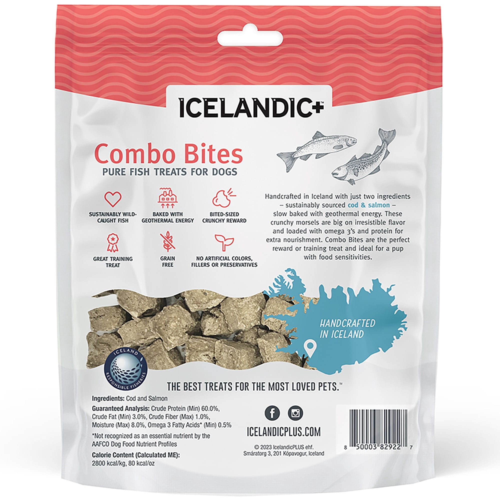 Icelandic+ Cod & Salmon Combo Bites Dog Treat 3.0-oz Bag