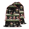 thumbnail image 2 of Christmas Bags Drawstring,Black Christmas Santa Pattern Large Xmas Christmas Gift Bags,Reusable for Xmas and New Year Party Favors and Supplies,27.6" X 19.7", 2 of 6