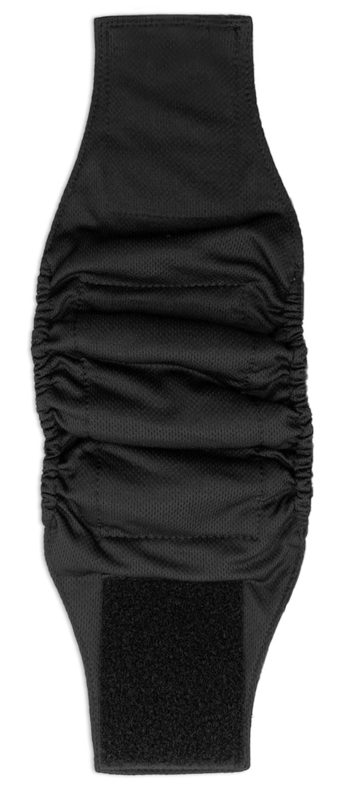 Paw Inspired Reusable Male Dog Wraps Belly Bands Diapers for Dogs| Washable Male Dog Diapers Male Doggie Puppy Pet Diapers| Dog Wrap Diaper Cover, Incontinence (Medium (3ct), Black (Black Lining))