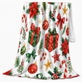 thumbnail image 2 of Christmas Holiday, Festive Holiday Scene, Warm Flannel Blanket for Living Room and Reading Nook with Detailed Artwork, Art Lovers Christmas Gift, Festive Home Decor, 2 of 9