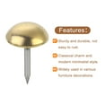 thumbnail image 4 of Uxcell 20Pcs Solid Brass Tacks, 18 mm Retro Upholstery Nails Tack for Furniture Decorative Push Pins, Gold, 4 of 4
