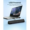 thumbnail image 4 of Computer Speakers, Bluetooth Soundbar, HiFi Stereo, 3.5mm Aux-in Connection, USB Powered Speakers for Desktop Monitor, PC, Laptop, Tablets, 4 of 8