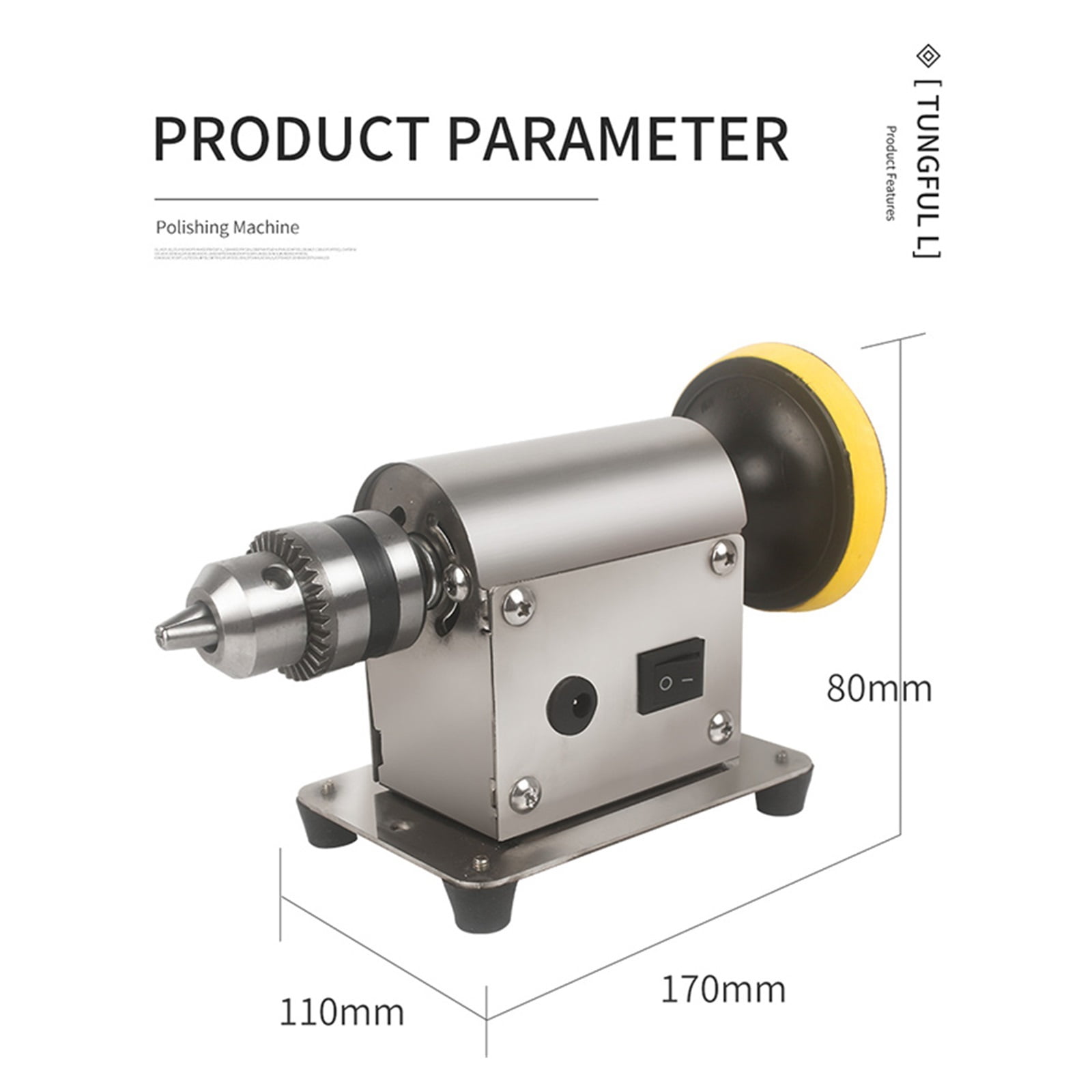Multifunction Polishing Machine Jewelry Rock Mill Benchtop Polisher Universal Grinding Machine Bench Lathe Polish Buffer Machine