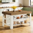 thumbnail image 5 of Tribesigns Kitchen Island with Storage Shelves, 55.1-Inch Farmhouse Island Table for Kitchen, Dining Room, 5 of 7