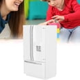 thumbnail image 3 of 1: 12 Mini modelo de refrigerador de simulación de doble cubierta de madera de abedul para puerta, blanco con adornos plateados, 3 of 9