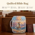 thumbnail image 4 of FOR U DESIGNS Horse Flower Print Bible Case for Women Men Quilted Bible with Case Multifunctional Carrying Organizer Bag Christian Bible Accessories with Handle, 4 of 7