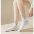 thumbnail image 3 of 5 Pairs Women's Low Cut Ankle Socks with Polka Dot and Stripe Patterns Soft Cotton Anti-Pilling Casual Everyday Style, 5 PK-E, 3 of 7