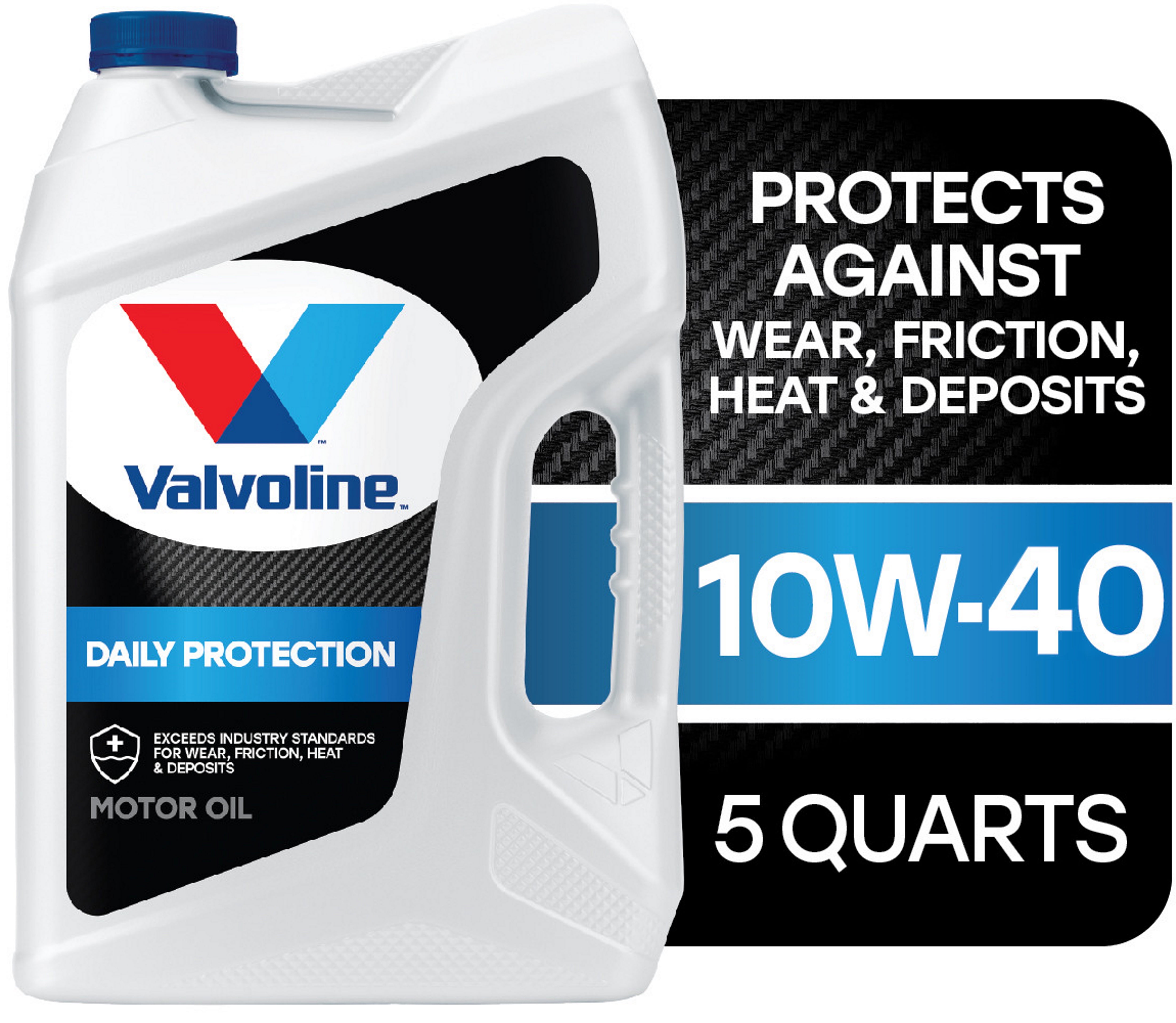 Valvoline Daily Protection 10W-40 Conventional Motor Oil 5 QT - Walmart.com