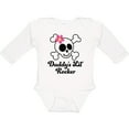 thumbnail image 3 of Inktastic Daddy's Little Rocker Skull Girls Long Sleeve Baby Bodysuit, 3 of 5