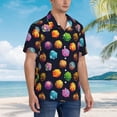 thumbnail image 2 of Lsque Lovely Planet pattern Hawaiian Shirt for Men, Unisex Summer Beach Casual Short Sleeve Button Down Shirts-Medium, 2 of 9