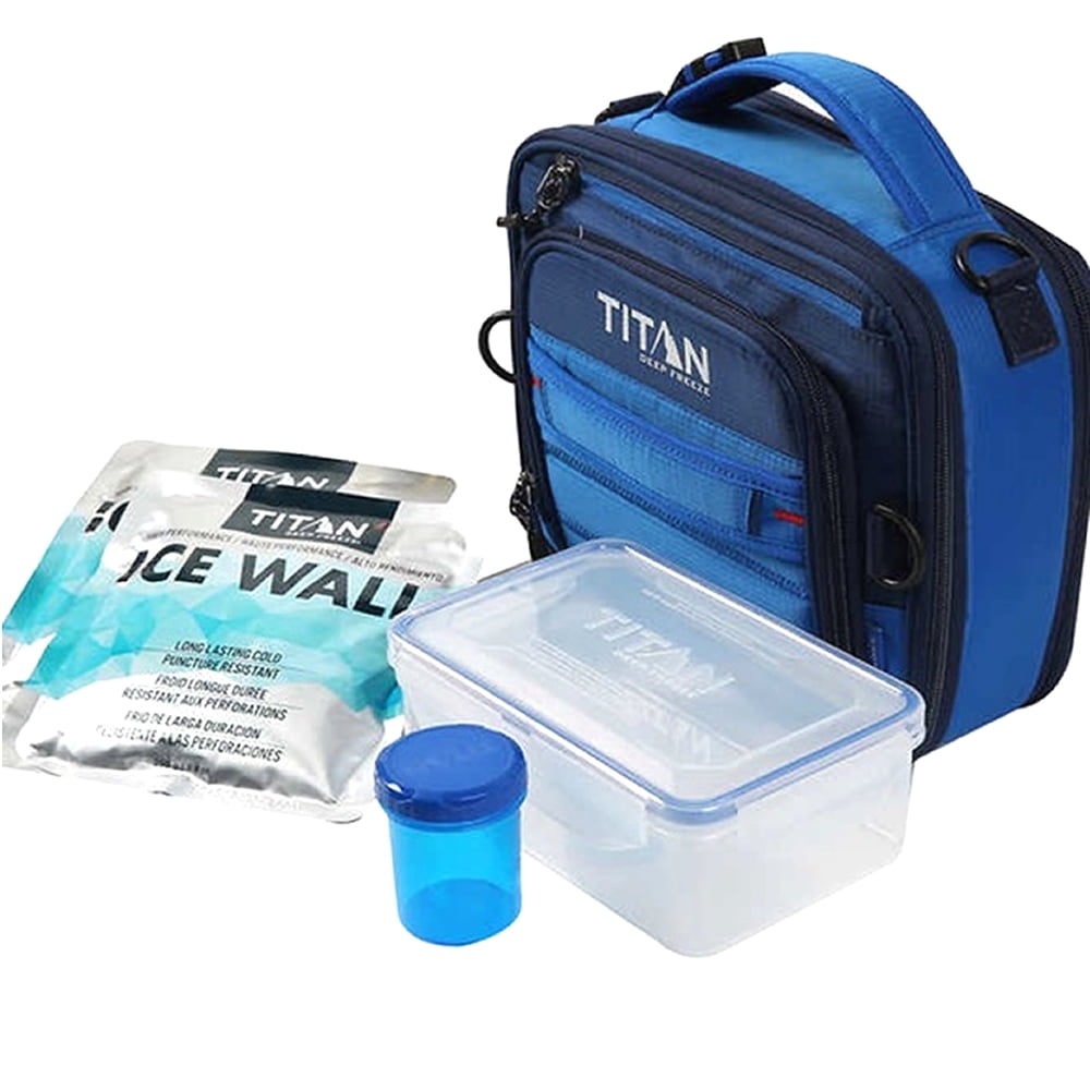 Arctic Zone Deep Freeze Expandable Lunch Box with 2 Ice Walls - Blue