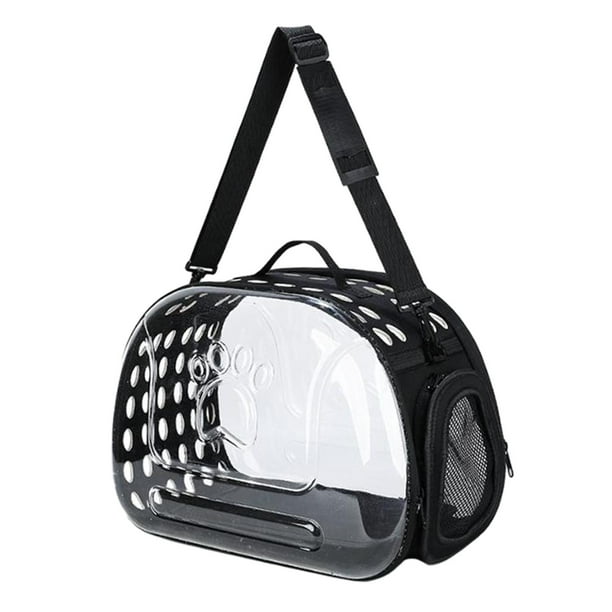 Bolsa de transporte portátil para gatos, transportadores de mascotas plegables de lados suaves, mochila de viaje desmontable con burbujas para gatitos , L L