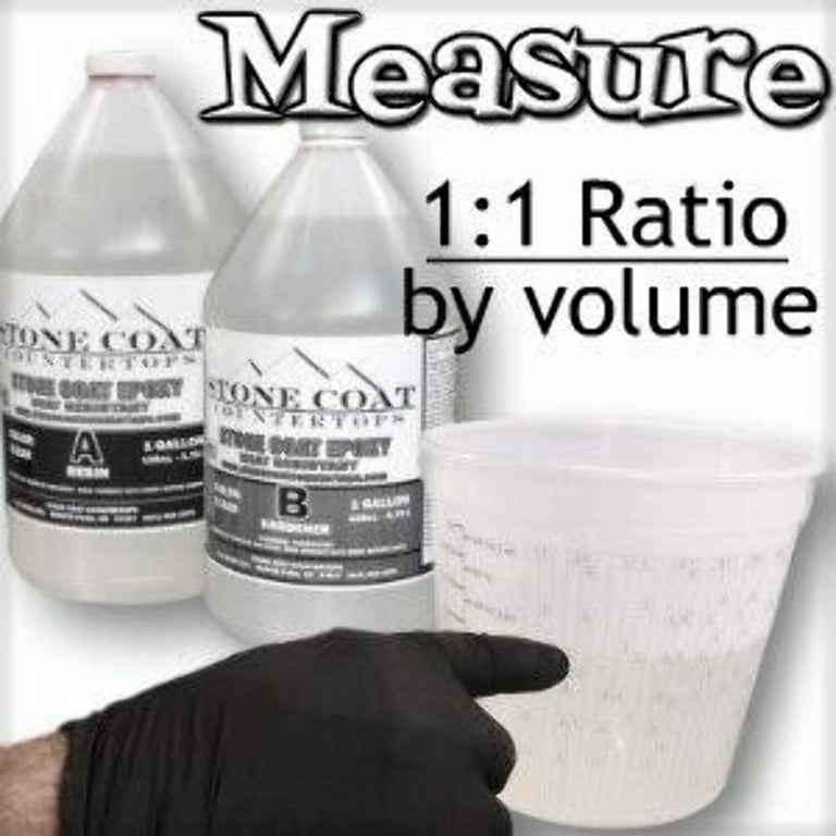 Stone Coat Countertops (1/2 Gallon) Epoxy Resin Kit for DIY Projects,  Kitchens, Bathrooms, Counters, Tables, Wood Slabs, and More! Heat Resistant  and
