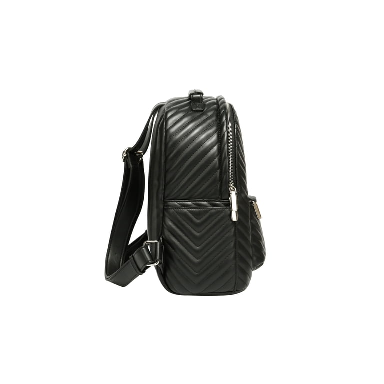 NWT Daisy Rose Quilted Multi Function Backpack Bag - Black - Vegan Leather Daisy Rose Quilted Backpack Bag - Luxury PU Vegan Leather  main image 3