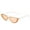 Transparent Frame/Pink Lens, variant on Dazzle Rhinestone Half Frame Cat Eye Sunglasses