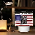 thumbnail image 6 of Cauagu Home Of The Free Because Of The Brave for Rectangle Acrylic Night Light - Acrylic Modern Bedside Light with LED Light Lamp Base - Decorative Night Lamp for Restaurant Bar Cafe Shop, 6 of 9