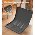 thumbnail image 2 of Alfombrilla Hicooi para comida para perros, impermeable, 90 x 60 cm, con bordes elevados, color gris, 2 of 7