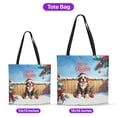 thumbnail image 5 of Merry Christmas Woofmas Xmas Noel Saint Bernard Elf Candy Cane Snow All Over Print 3D Canvas Tote Bag St Dog Lover Reusable Handbag - 13017, 5 of 5