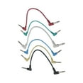 thumbnail image 1 of EeaseCA 6PCS 6.35 Elbow Electric Guitar Effector Cables Guitar Effector Instrument Line Replaceable Guitar Effects Cables Elbow Audio Line Cable for Guitar Use, 1 of 8