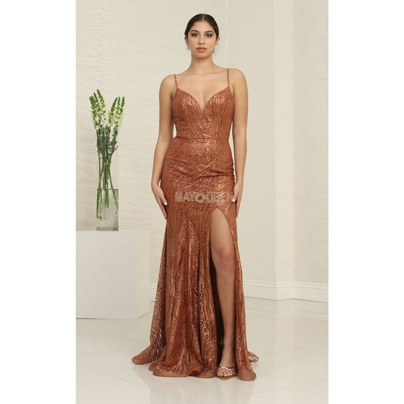 May Queen MQ2036 Juniors Womens Glitter Corset Floral Appliqued A-Line Prom Dress