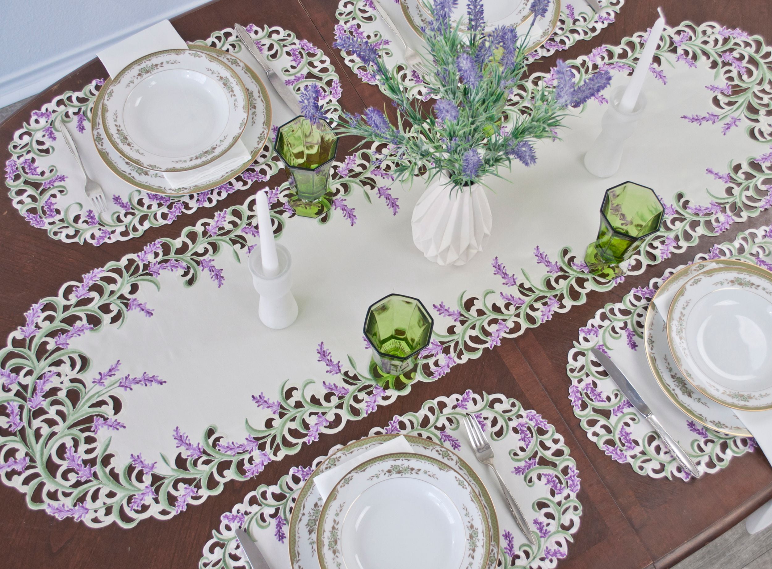 Lavender Lilac Table Runner (14" x 27"/ 14" x 34"/ 14" x 44"/ 14" x 54"/ 14" x 70")