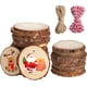 thumbnail image 1 of Rebanadas de madera natural 20 piezas Adornos de madera 2.4 "-3.1" Pretaladrado con agujero Kit de piezas redondas de madera sin terminar para bricolaje Artesanía en blanco Decoración de Navidad, 1 of 5