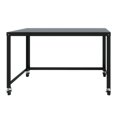 thumbnail image 2 of Hirsh Ready to Assemble 48 Inch Mobile Writer's Desk for Home Office, Black, 2 of 5