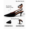 thumbnail image 3 of Women  Closed-Toe, Pointed-Toe Slingback Pumps — Kitten-Heel Formal Footwear, 3 of 4