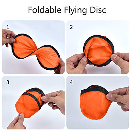Coopay 30 Pieces Foldable Flying Disc/Fan Frisbees with Bag Folding Pocket Toy S 