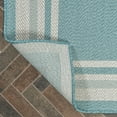 thumbnail image 5 of JONATHAN Y SANTA MONICA 3 x 5 Area Rug, James Border Stripe - Aqua/Beige, SMB201B-3, 5 of 6