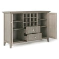 thumbnail image 3 of Allora Buffet Bahut Transitionnel en Bois de 54 Pouces et Casier à Vin, Gris, 3 of 7