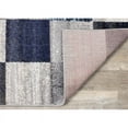 thumbnail image 4 of Novelle Home Converge 94" x 126" Polypropylene/Cotton Rug in Blue/Gray Squares, 4 of 16