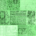 thumbnail image 1 of Ahgly Company Indoor Square Patchwork Emerald Green Transitional Area Rugs, 6' Square, 1 of 4