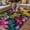 Pink, variant on Yellow Purple Flowers Outdoor Rug for Patio/Deck/Porch, Non-Slip Large Area Rug 6 x 9 Ft, Watercolor Blooming Floral Leaves Retro Indoor Outdoor Rugs Washable Area Rugs, Camping Rug Carpet Runner