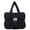 Black, variant on Light Weight Big Capacity Cotton Padded Handbag Puffer Tote Bag(Pink)