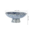 thumbnail image 2 of FUEENIRVA Japanese Style Footed Bowl Decorative Ceramic Bowl Blue Serving Fruits Movie Night 1 Pcs, 2 of 8
