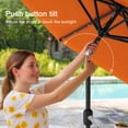 thumbnail image 6 of ACEGOSES 7.5ft LED Solar Outdoor Patio Market Table Umbrella with Polyester Canopy for Garden,Yard and Poolside,Carrot orange, 6 of 9