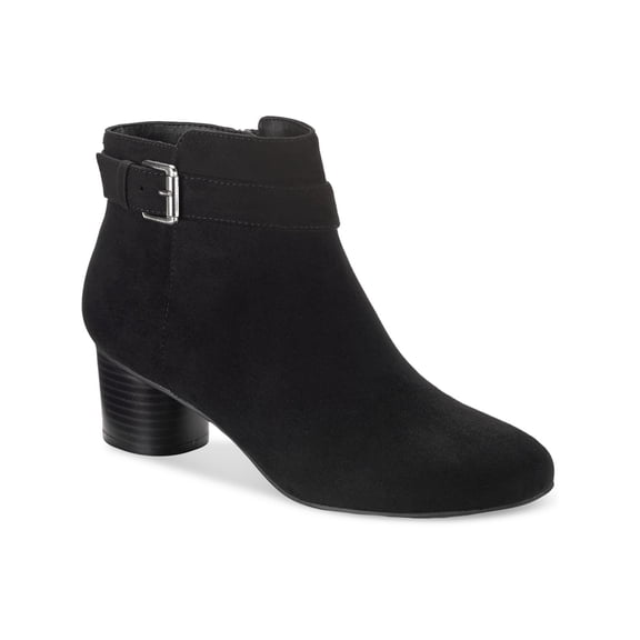 Style & Co. Womens Ariel Faux Suede Zipper Booties