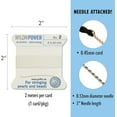 thumbnail image 2 of Griffin Nylon Bead Cord Perlseide – White Color – Size 2 (0.45mm) – 2 meters per card – Stainless Steel Needle Attached – For Knotting Pearls, Gemstones, Crystals and Beads, 2 of 7