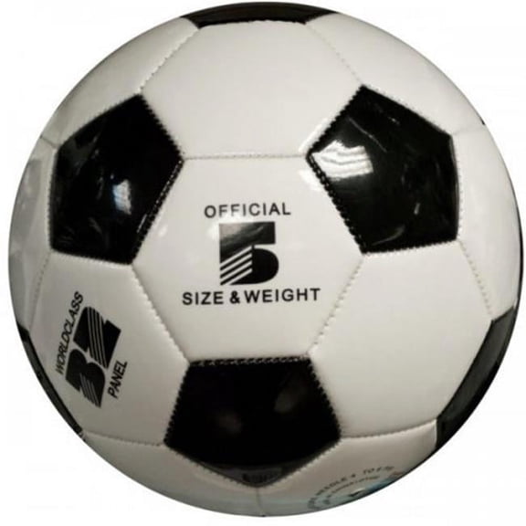 Size 5 Black  White Glossy Soccer Ball