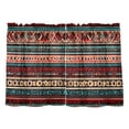 thumbnail image 7 of Yayeee Kitchen Curtains Tier Pair Light Filtering 27"x24" Rod Pocket Short Cafe Window Panel, Tribal Geometric, 7 of 7