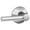 Polished Chrome, variant on Schlage F10 BRW 619 Broadway Passage Lever, Satin Nickel