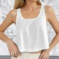 thumbnail image 2 of QHFBli Womens Cotton Crop Tops Casual Loose Tank Top Sleeveless Basic Cropped Athletic Yoga Workout Shirt, 2 of 4