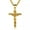 Gold, variant on Mens Silver Stainless Steel Jesus Christ Crucifix Cross Pendant Necklace C-ca_-Silver
