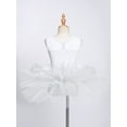 thumbnail image 5 of Haitryli Kids Girls Sleeveless Mesh Splice Sequins Ballet Dance Tutu Dress Gymnastic Leotard Dancewear White 8, 5 of 6