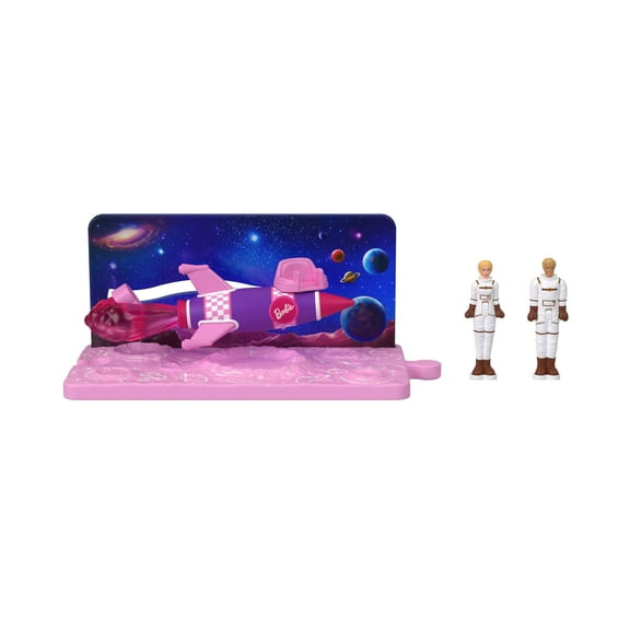 Barbie Mini BarbieLand Barbie The Movie Vehicle Collection, Includes 2 1.5-inch Dolls & Vehicles Inspired by the Film